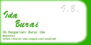 ida burai business card